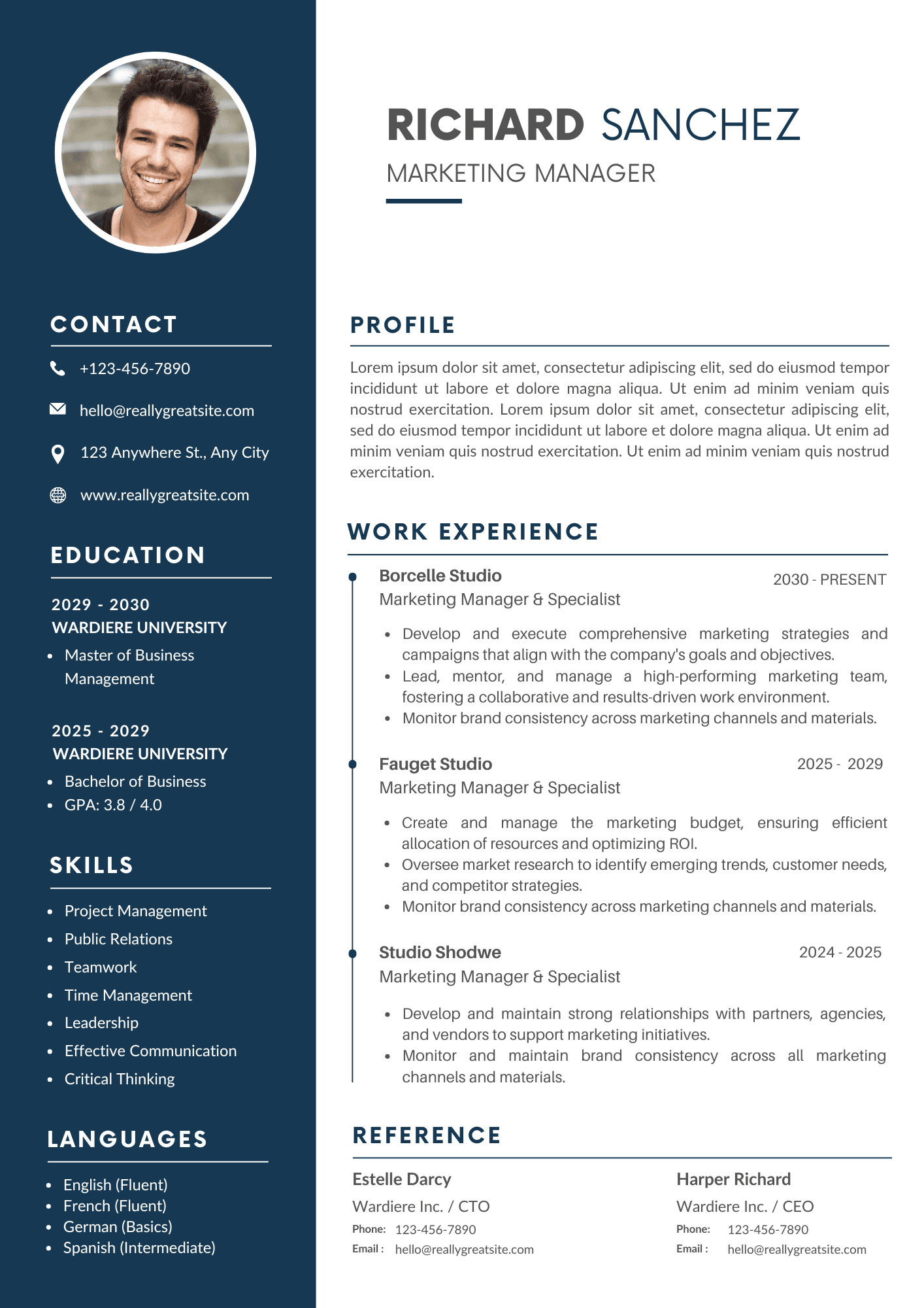 Modern resume template